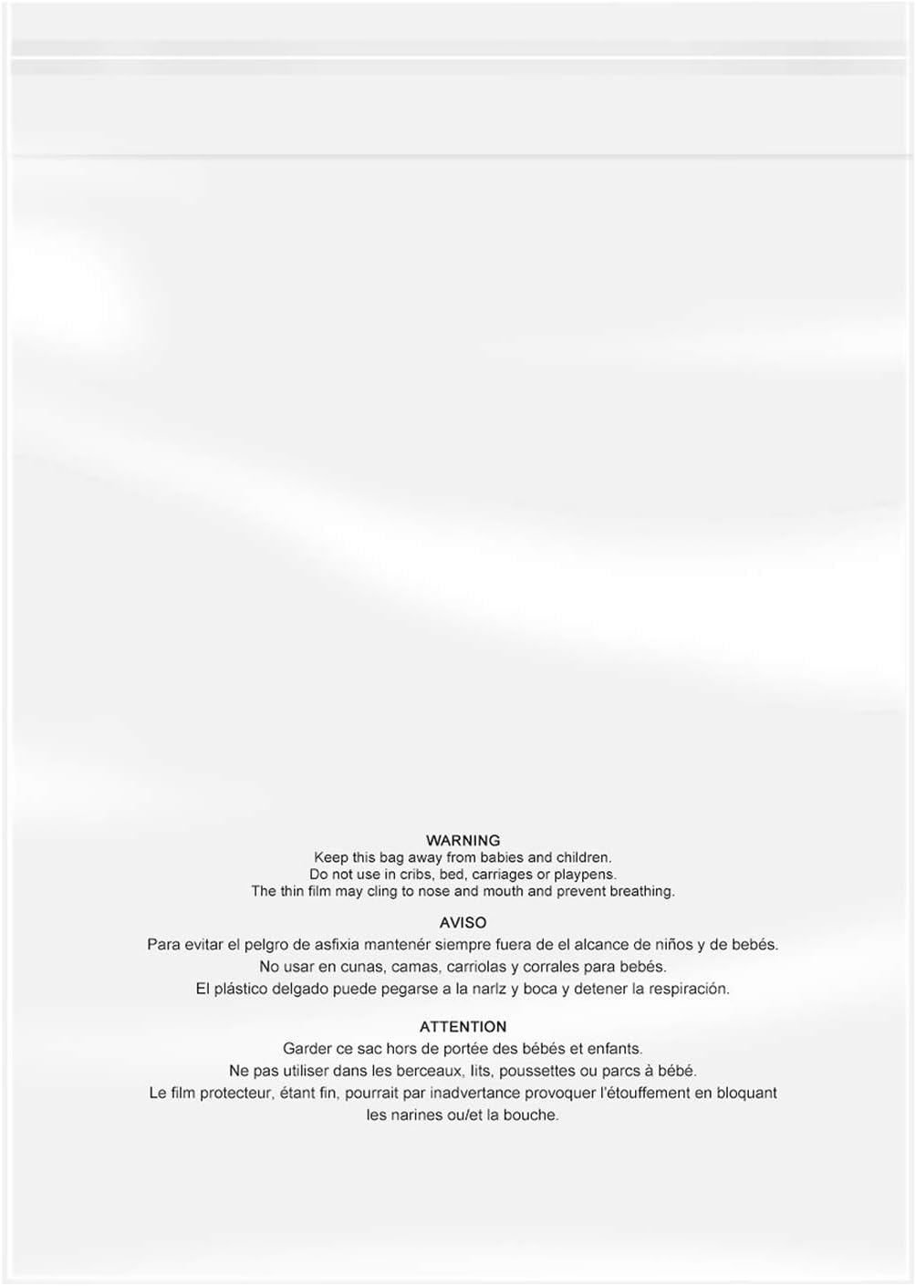 200 Count - 9" x 12", Self Seal 1.6 Mil Clear Plastic Poly Bags with Suffocation Warning for A4, Letter Sized Documents, Marketing Materials, Clothes-Resealable Adhesive: Office Products