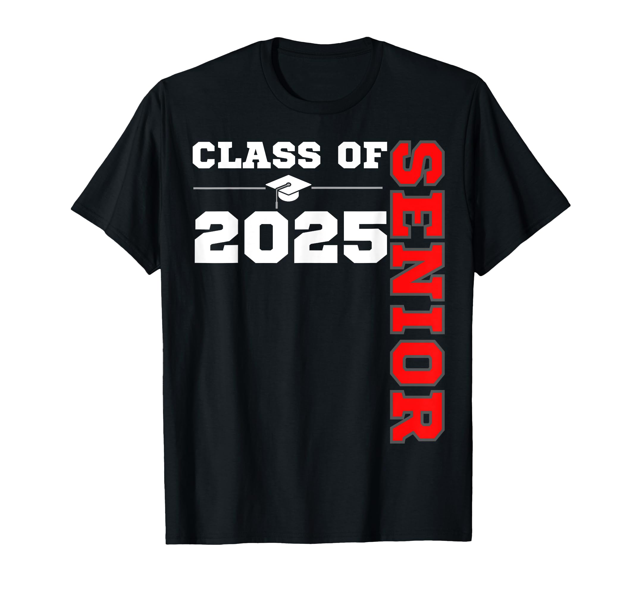 Class of 2025 Senior Year 25 Back to School Colors Red T-Shirt