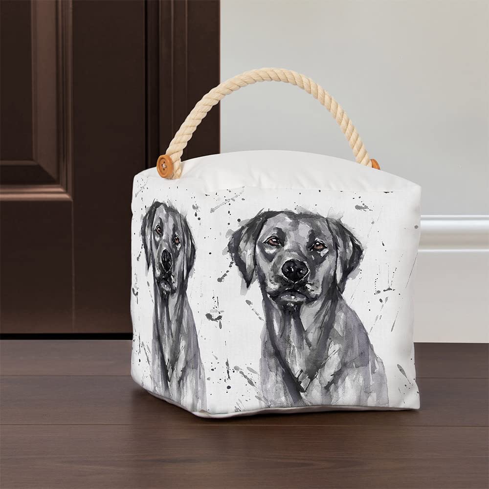 lesser and pavey LP48717 Labrador Design Doorstop | Black and White Accessory, Multi-Color