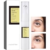 ELCHHIRSCH Snail Mucin Nicotinamide Peptide Under Eye Cream, 0.57 fl oz | 73% Snail Mucin, 2% Nicotinamide, For Dark Circles, Puffiness &amp; Wrinkles, 360&deg; Massaging Roller Ball