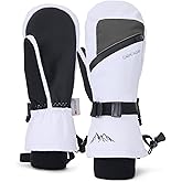 Caracaleap Winter Ski Mittens for Men Women Cold Weather- Warm Snowboard Mittens Gloves Waterproof Snow Sports Mitts Gloves