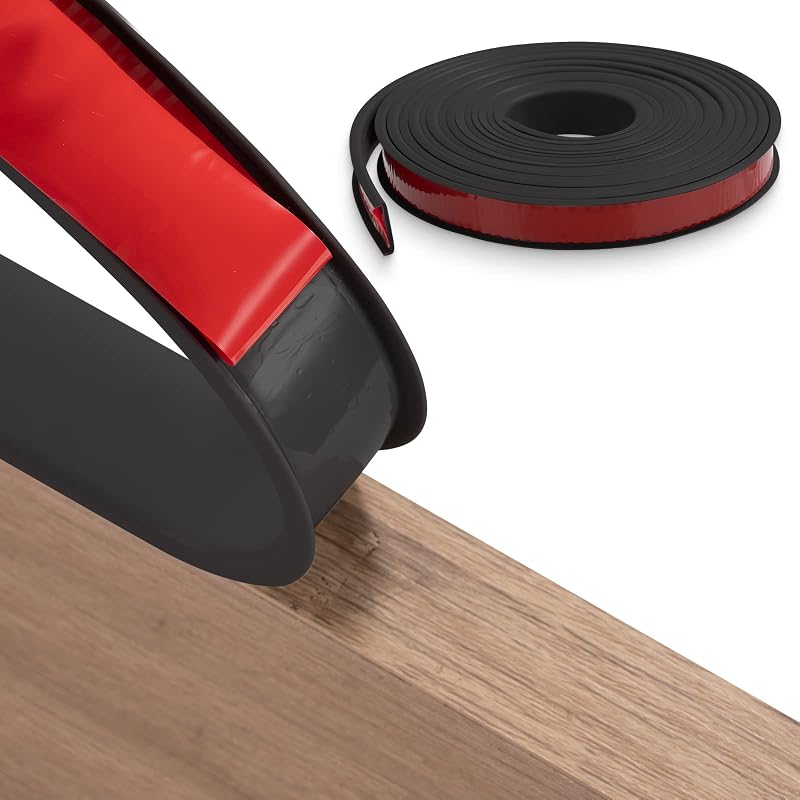 FAKILO U-Shape Edge Banding 5m 12mm TPE Self Adhesive Black