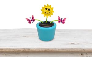 Solar Dancing Flowers | Dancing Flowers Ornament for Car - Shaking Head Car Ornaments, Solar Powered Toy Dashboard Decor for 