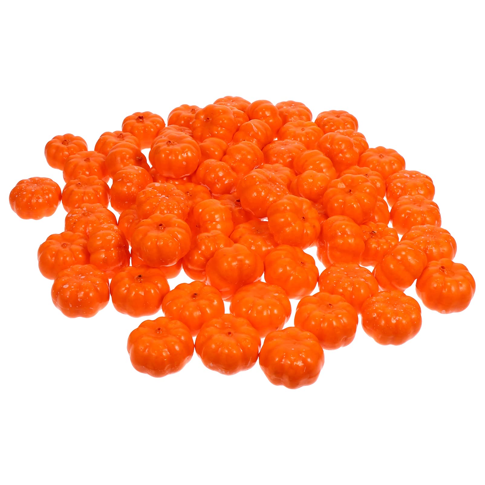 100Pcs Artificial Pumpkin Fake Harvest Mini Pumpkins for Halloween Thanksgiving Day Decoration