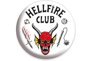 PYRAMID INTERNATIONAL Stranger Things 4 Hellfire Club Badge, One Size, Metal