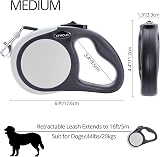 CFMOUR Retractable Dog Lead 5m 20kg Grey Heavy-Duty Extendable Nylon Tape Leash view 5