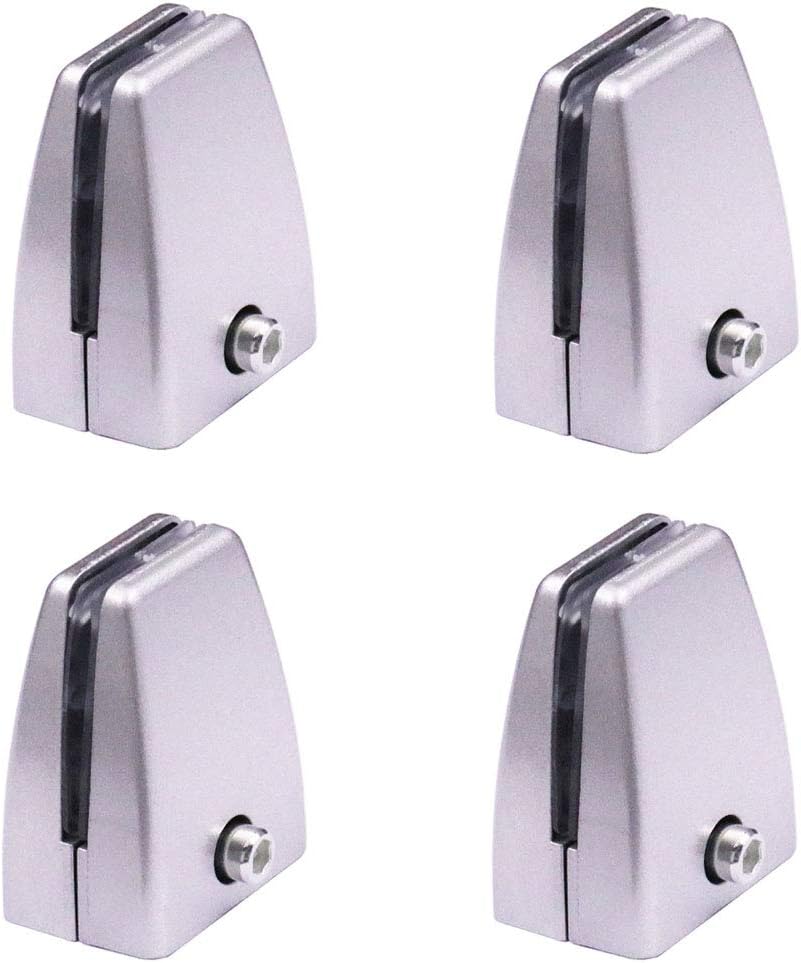 Desk Partition Support Bracket Shelf Clamp Holder Privacy Screen Clip Holder for Office Desk Privacy, Acrylic Cubicle Desk Dividers (Silver 4 Pcs)