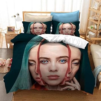 Zyttao Juego de Funda de Almohada con Funda nórdica Impresa en 3D de