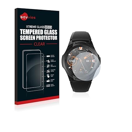 savvies Cristal Templado Compatible con Mobvoi Ticwatch S2 ...