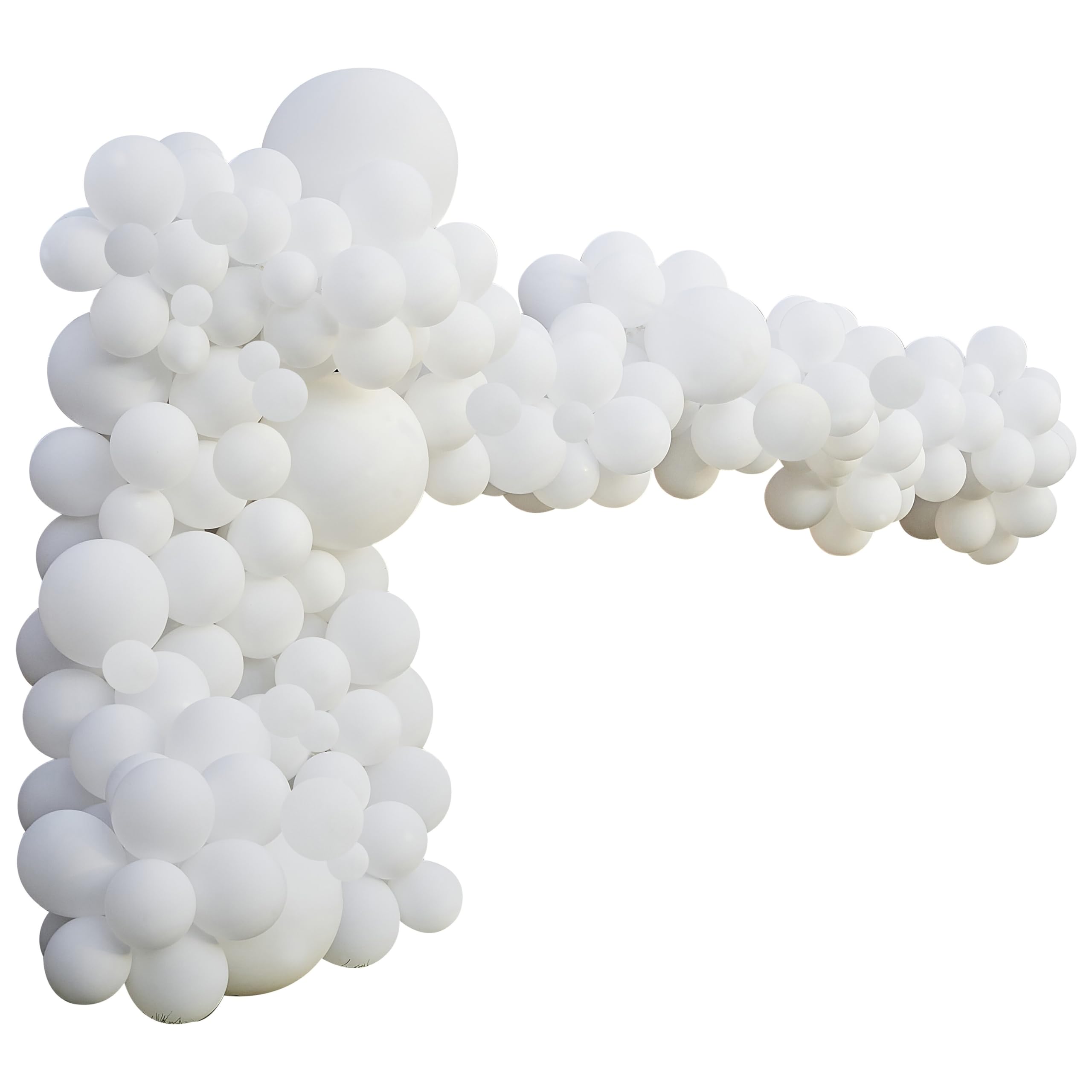 Ginger Ray X Large White Balloon Arch Garland Party Wedding Backdrop Kit - 200 Latex Balloons