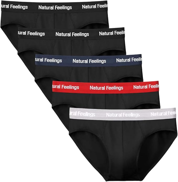 Natural Feelings Men's Underwear Low Rise Briefs 5 Pcak Cotton Classic