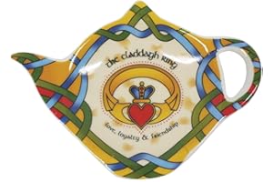 Royal Tara Claddagh Tea Bag Holder Set Irish Weave Teabag Plate - Teabag Caddy Holder - Teabag Coaster Resting Caddy Saucer Made of Bone China 6"