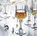 Crystal Wine Glasses Set of 4 by Bella Vino - 5.5 Ounce - Old Fashioned Designed Carved Wine Glass - Lead-Free Short Stem Champagne Goblets - Durable and Dishwasher Safe - for Family Dinner, Parties