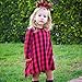 Lovely Baby Kids Girl Dress Plaids Checked Party Princess Formal Dresses Tutu (1-2Years) Red