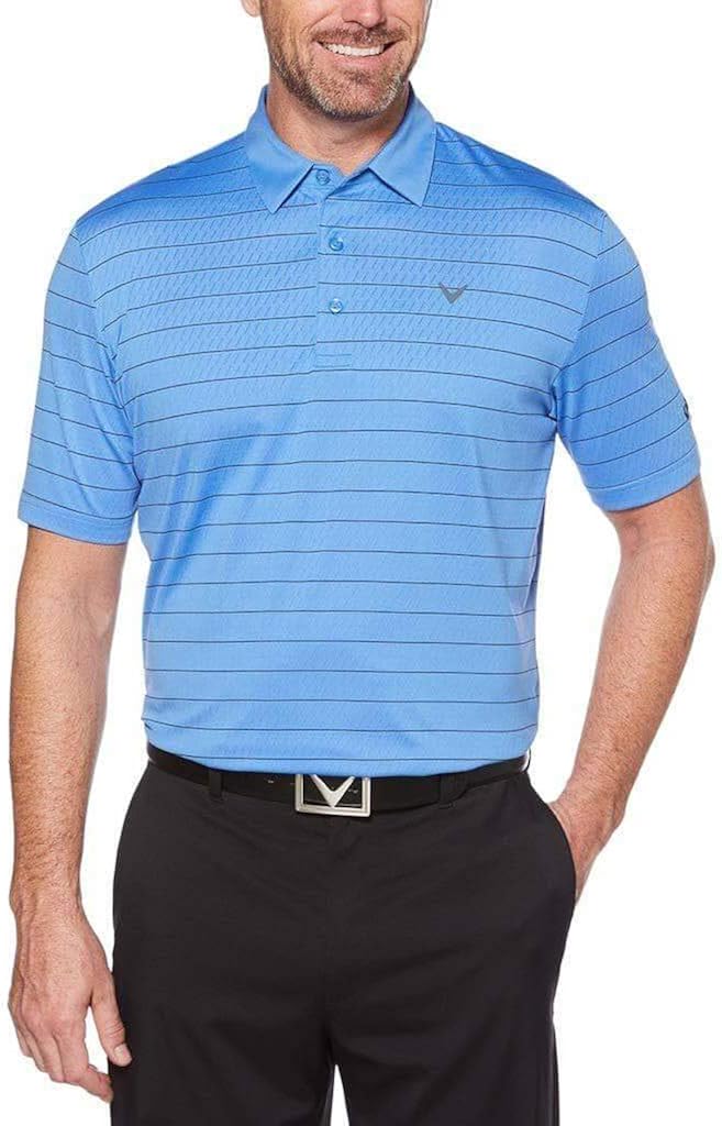 Callaway Men's Core Ventilated Stripe Polo: Clothing