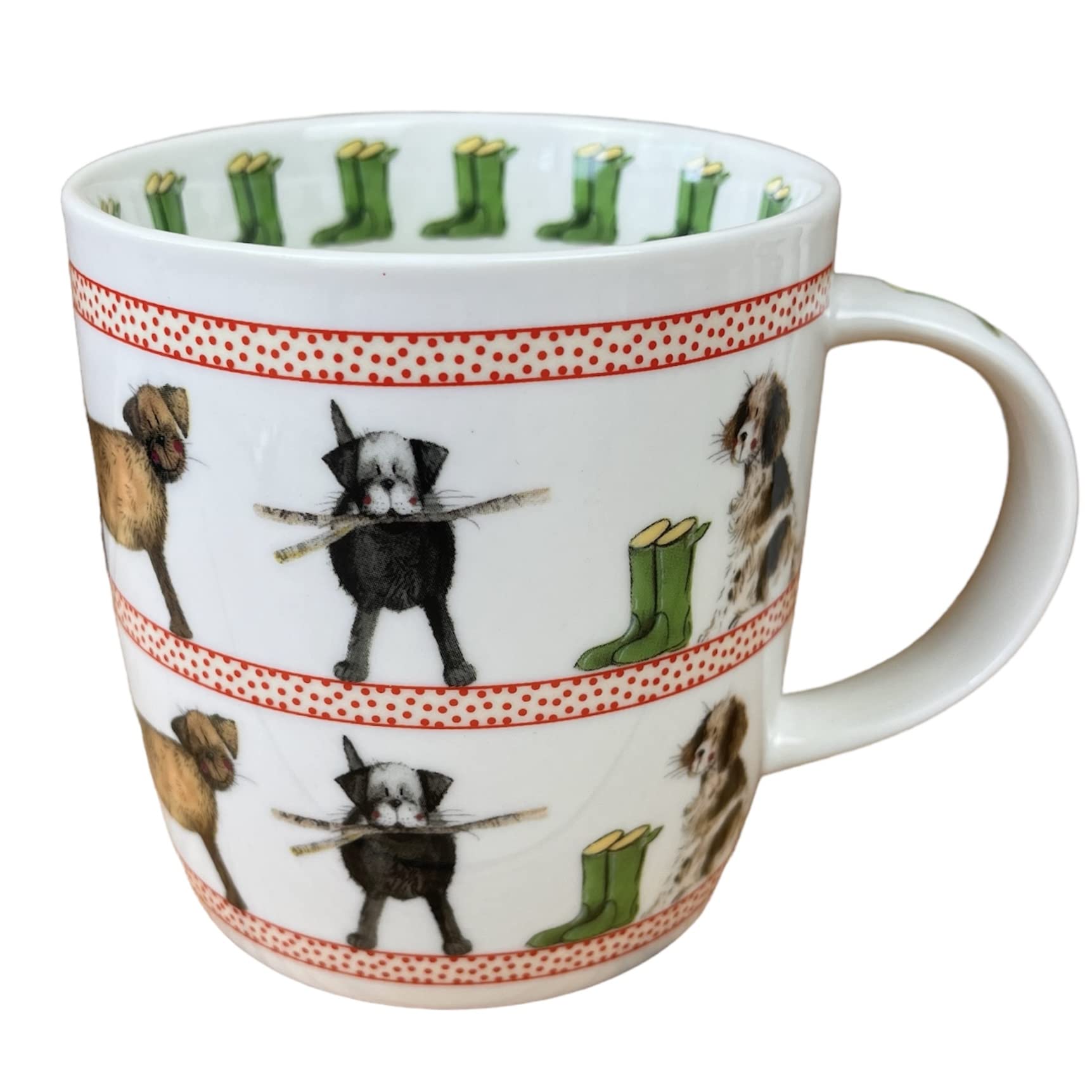 Alex Clark Country Dogs Mug - Labrador - Spaniel - Original Artwork - Cup for Animal Lovers - Gift Ideas - Perfect for Coffee & Tea - Vegan Friendly - Designed in The UK...