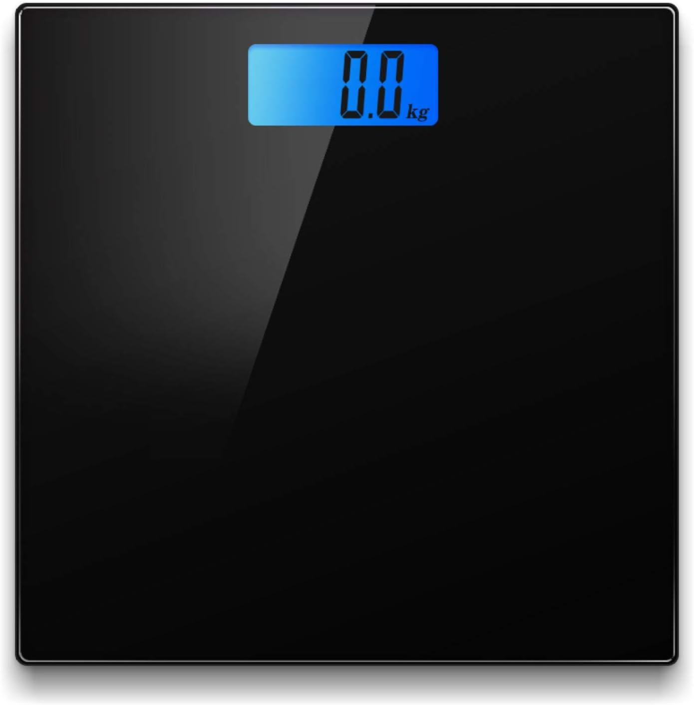 HomeFashion HFitness 28x28cm 180KG Digital Bathroom Scale Weighing Scales For Body Weight Backlit Display Weight Management Black - Image 3