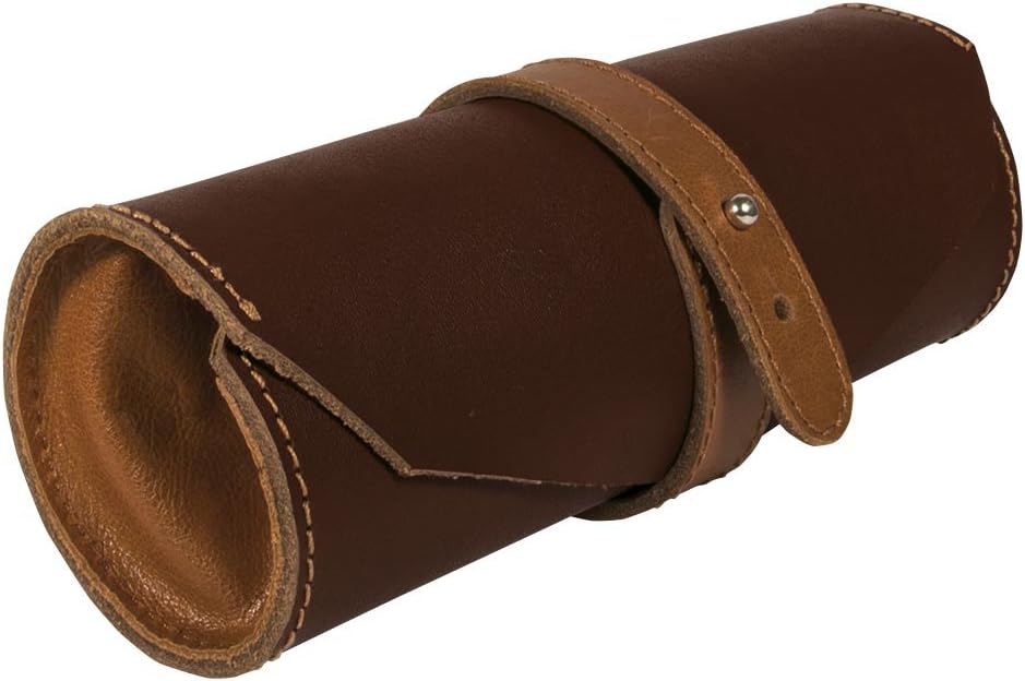 ONLINE Leather Pen Roll Pouch, Brown - Image 4