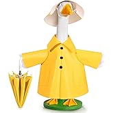 Kuscul Raincoat Goose Outfits Spring Porch Goose Outfit Summer Yard Clothes for 23" Lawn Outdoor Garden Yard Patio Geese Statue Spring Summer Decor (Yellow)
