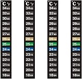 CONGGUAN 4Pcs Aquarium Temperature Sticker Thermometer 18-34°C view 8