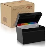 Osco Small Black Hi-Gloss Index Box with A to Z Dividers and 100 Cards view 5