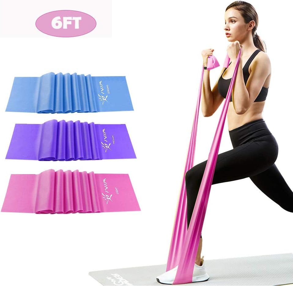 Risefit Therapy Flat Resistance Bands Set,Latex Elastic Bands for Pilates, Yoga, Ballet, Gymnastics and Rehabilitation
