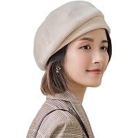 AICHUAN PU Leather French Beret Hat, 6 Panel Newsboy Cabbie  display picture 2