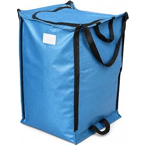 DURASACK XL 48-Gallon Zipper Top Heavy Duty Storage Tote Bags, Ocean Blue | Rugged Woven Polypropylene Moving Bag, Reusable S