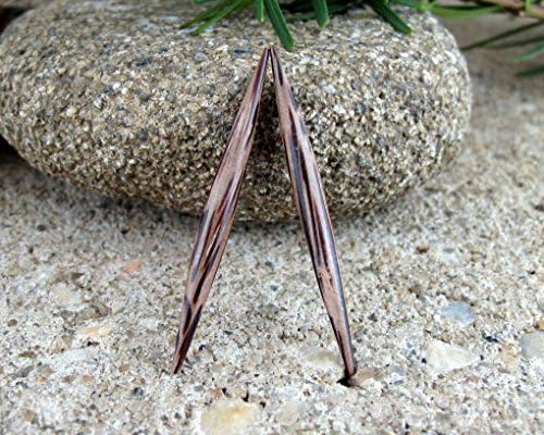 2G Ear Spikes Coconut Shell, Earring Carved Pair - Plugs & Tapers Piercing, 2Gauge 2ga 6mm