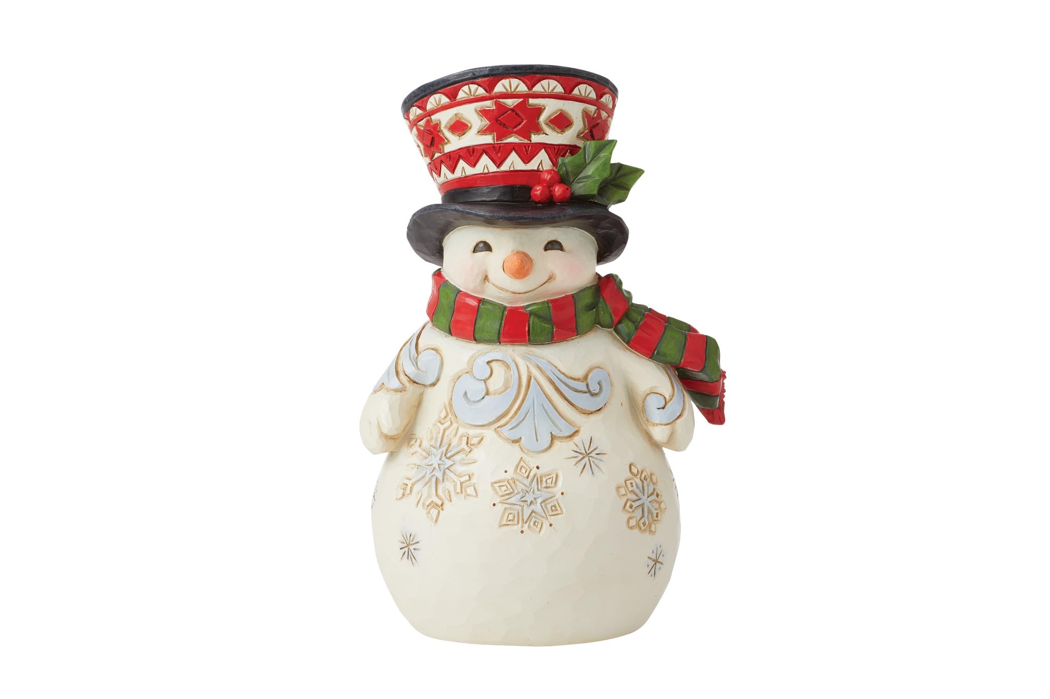 Enesco Jim Shore Snowman W/large Hat Pint Size Figurine