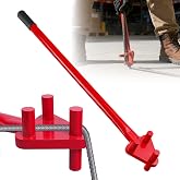 Manual Rebar Bender Tool | for 5/8" Bar Reverse Head, Labor Saving Design, Solid Steel Lever, Rebar Bending Tool Ideal for Flat Bar &amp; Rod Bending