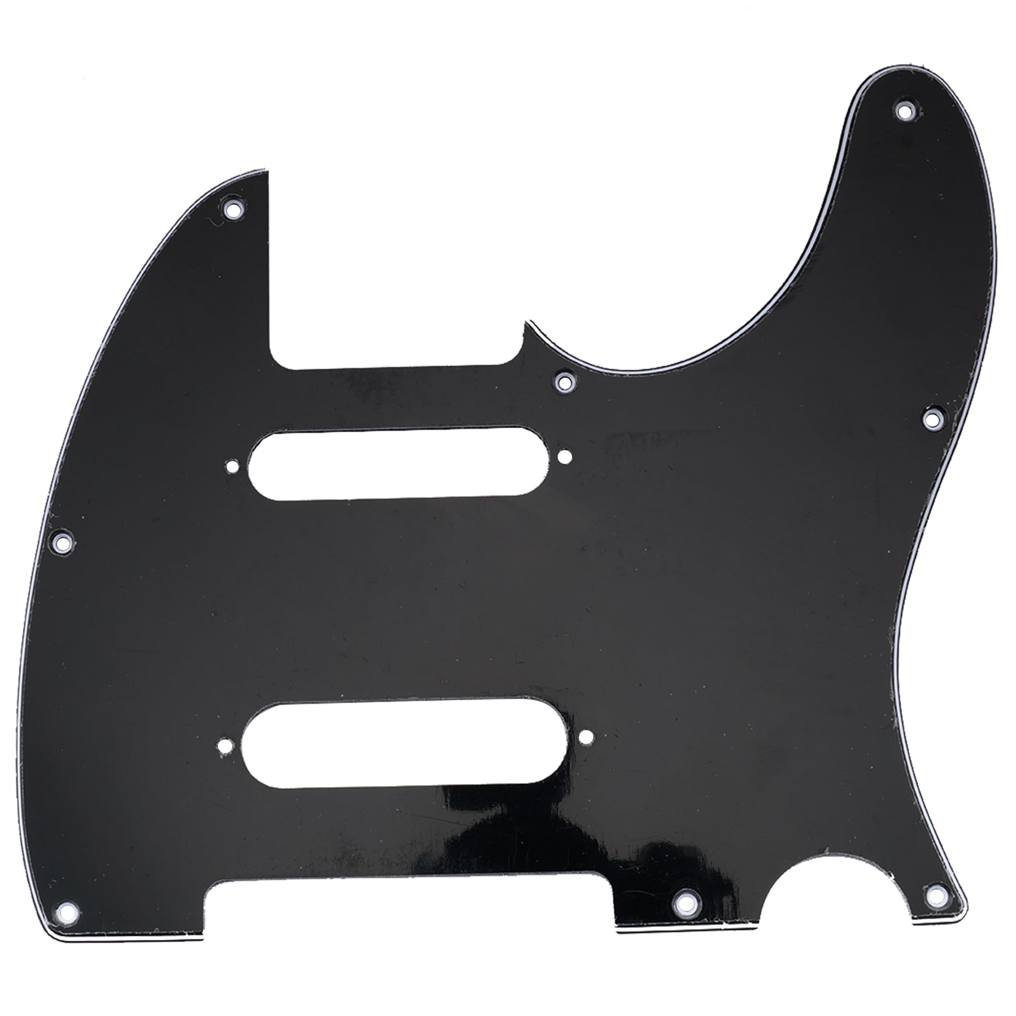 Musiclily Pro 8 Holes SS Guitar Tele Pickguard for USA/Mexico Fender Deluxe Nashville Telecaster Electric Guitar, 3ply Black