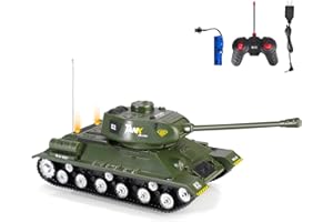 ele ELEOPTION Remote Control RC Tank with Rotating Turret and Sound Tank Toy Gift for Kids Boys Girls 3-8 Years Army Tanks Military Vehicles Toys