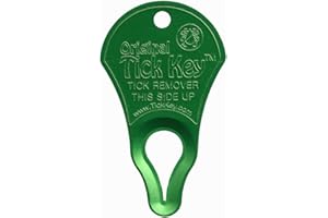 THE TICK KEY The Original Tick Key - Tick Detaching Device - Portable, Safe and Highly Effective Tick Detaching Tool (Green)