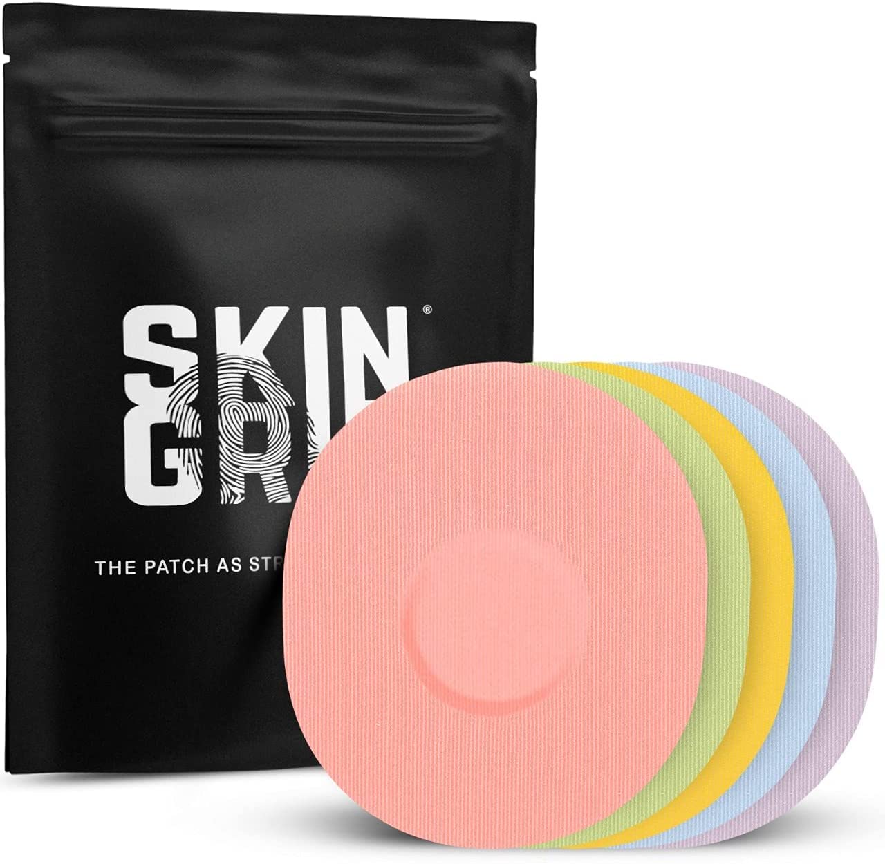 Skin Grip CGM Sensor Patches Compatible with Medtronic Guardian (20-Pack), Waterproof & Sweatproof for 10-14 Days, Pre-Cut Adhesive Tape, Continuous Glucose Monitor Patch, Pastel Pack