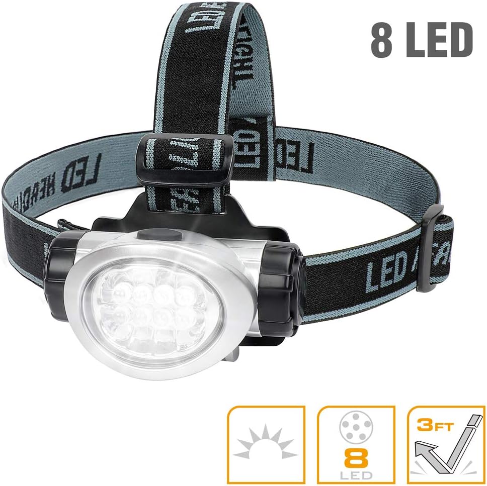 EverBrite 2-Pack Headlamp Flashlight for Running, Camping, Reading, Fishing, Hunting, Walking, Jogging Head Light Durable, Lightweight Batteries Included - - 