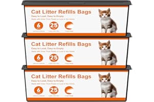 FRTKYGY Cat Genie Refills 72 Count,Leakproof Heavy Duty Bags Compatible with Litter Cat Genie Easy Roll Pail Refills, Odor Control Technology, Lasting Litter Waste Receptacle Refills,(3 Pack)
