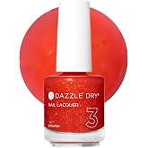 Dazzle Dry Nail Lacquer, Step 3 &ndash; Lava Lamp (0.5 fl oz) | A Sheer Coral With Chunky Gold And Red Glitter &middot; Sheer &middot; Glitter Finish &middot; Quick-Dry