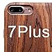 NeWisdom iPhone 8Plus 7Plus Case Wood [Nature Series] Unique Slim Soft Rubberized Wood Cover [ Thin Wood Layer Over Rubber ] Case for Apple iPhone 8Plus iPhone 7Plus– Sandalwood