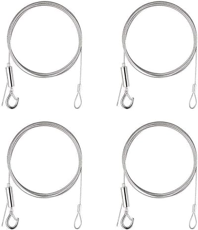 Hwtcjx 4 pcs Picture Hanging Wire Kit 1m Stainless Steel 20kg Load