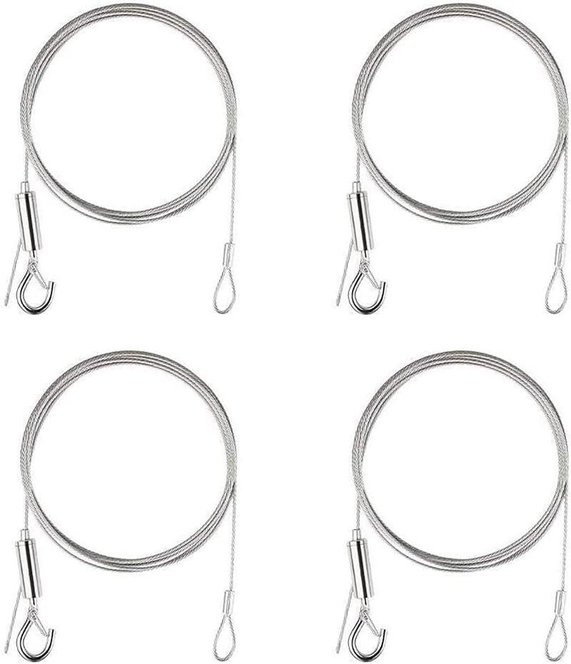 Hwtcjx 4 pcs Picture Hanging Wire Kit 1m Stainless Steel 20kg Load