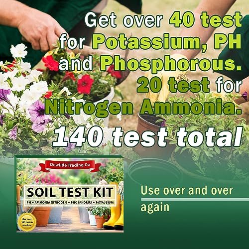 Soil Test Kit 140 Test Testing PH Ammonia Nitrogen Phosphorus and Potassium Tester for Your
