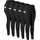 CHRLEISURE Leggings with Pockets for Women, High Waisted Tummy Control Workout Yoga Pants