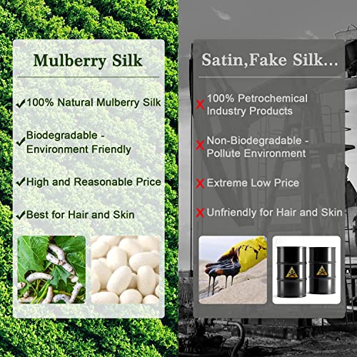ZIMASILK 100% Mulberry Silk Pillowcase for Hair and Skin Health,Soft and Smooth,Both Sides Premium Grade 6A Silk,600 Thread Count,Cooling,with Hidden Zipper,1pc (50x75cm, White)
