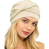 ORKSEA Chemo Headwear for Women Knot Beanies Turbans Hats Coverings Scarf | Stretch Elastic, Soft Feel Fabric, One Size Fits, Twisted Bands Pleats, Full Head Coverage, Hair Loss, Pretty And Warm