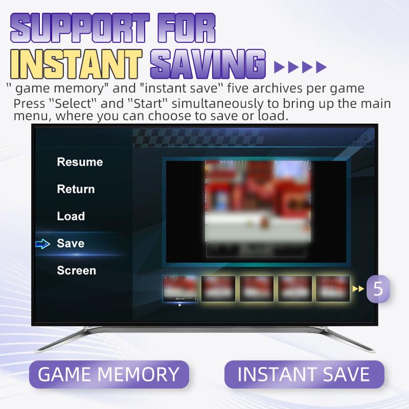 VILCORN Video Game Console 16Bit Super Game Machine Built in 5000 Classic Games Support HDMI 4K TV Plug Play Retro Gaming Console System with Dual Wireless Controllers Gift