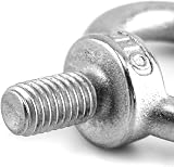 QWORK 4Pcs M10 Eye Bolts 200KG 304 Stainless Steel Lifting Ring Eye Bolts view 5