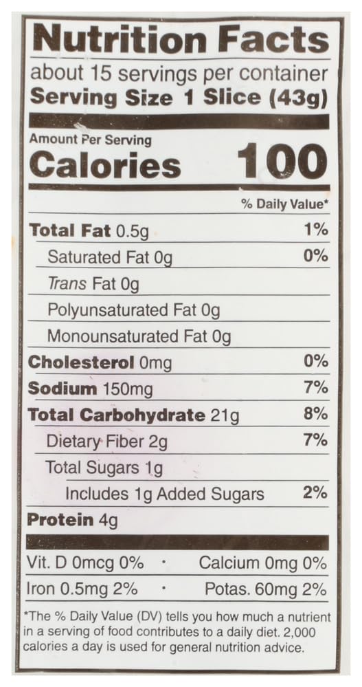 Rudis Bakery Organic Sliced Sourdough Cracked Wheat Bread 22oz - Clean Ingredients, No HFCS or Bleached Flour