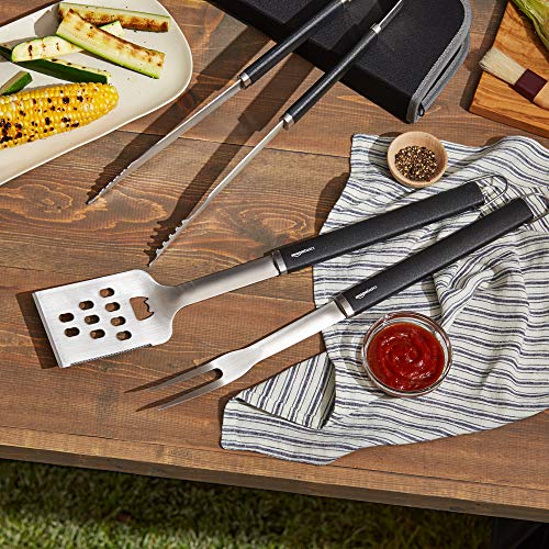 Amazon Basics Grilling Barbecue Tool Set, 3 Piece Pricepulse