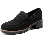 DREAM PAIRS Women's Platform Chunky Heeled Loafers, Womens Business Casual Shoes